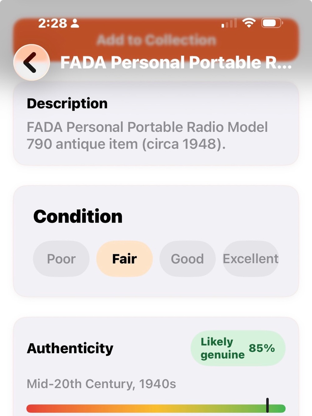FADA Vintage Portable Radio - Picture 8 of 9